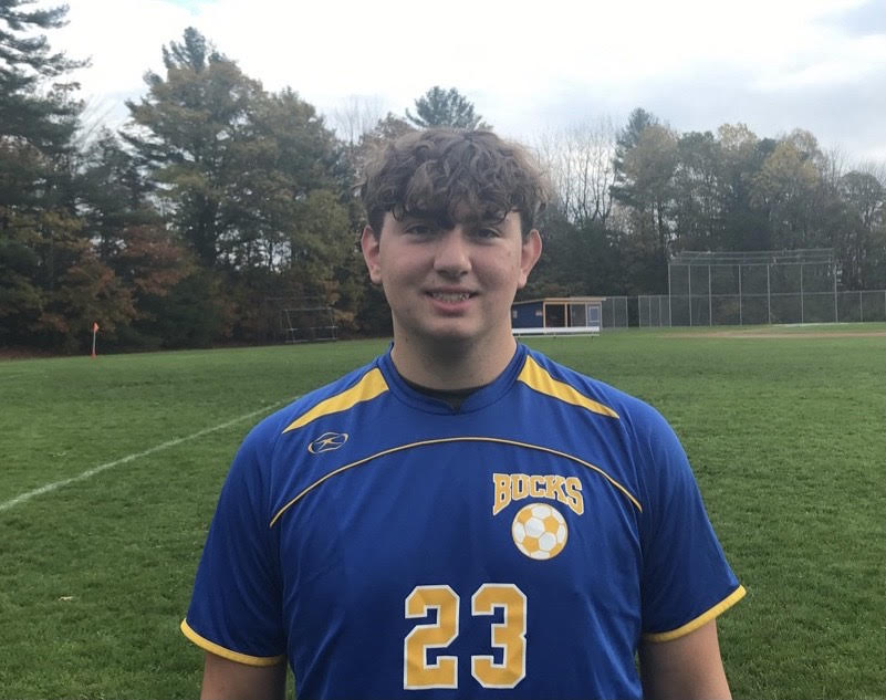 Senior Cooper Ingerson (23) talks about the upcoming soccer playoffs for the Blue Mountain boys. Ingerson states, I think we will make a far run into the playoffs.  We have a strong team with a lot of chemistry.