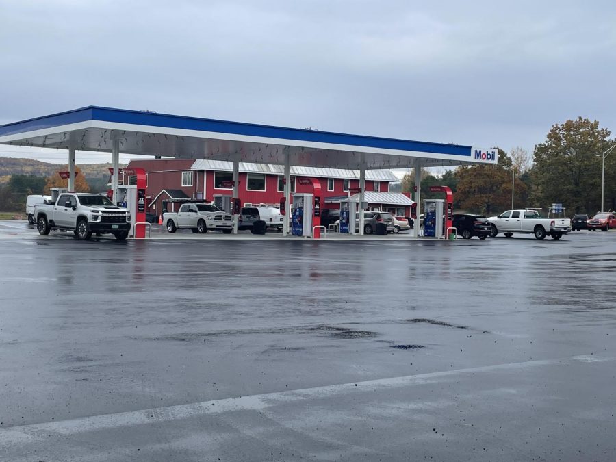 Several local patrons are seen using the new gas pumps at P&H. The truck stop was without pumps for several weeks, during the renovations. 