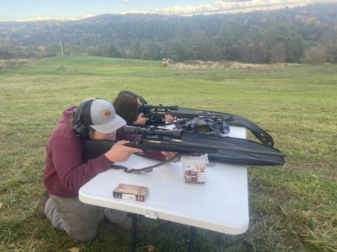 Jacob Emerson and Tori Florentine are seen sighting their rifles in for the 2022 Vermont Youth Weekend. The Vermont Fish & Wildlife department allow hunters 15 years old or younger to harvest a deer prior to the start of the regular rifle season.  This years youth weekend is October 22nd and 23rd.