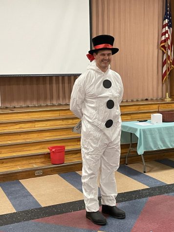 Principal Scott Blood poses for a photo before a PBIS Assembly on Friday January, 6th 2023.