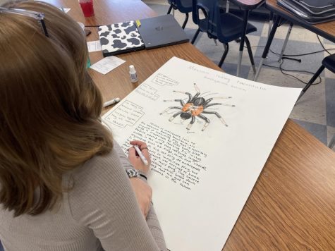BMU Biology student Alyssa Craige works on midterm project. January 6, 2023. Due to COVID-19, mid-terms have been cancelled at BMU the last two years.
