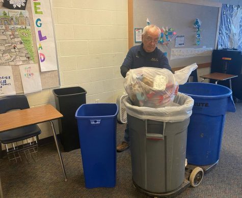 BMU Custodian Marty Robinson is doing his part to keep BMU clean. 