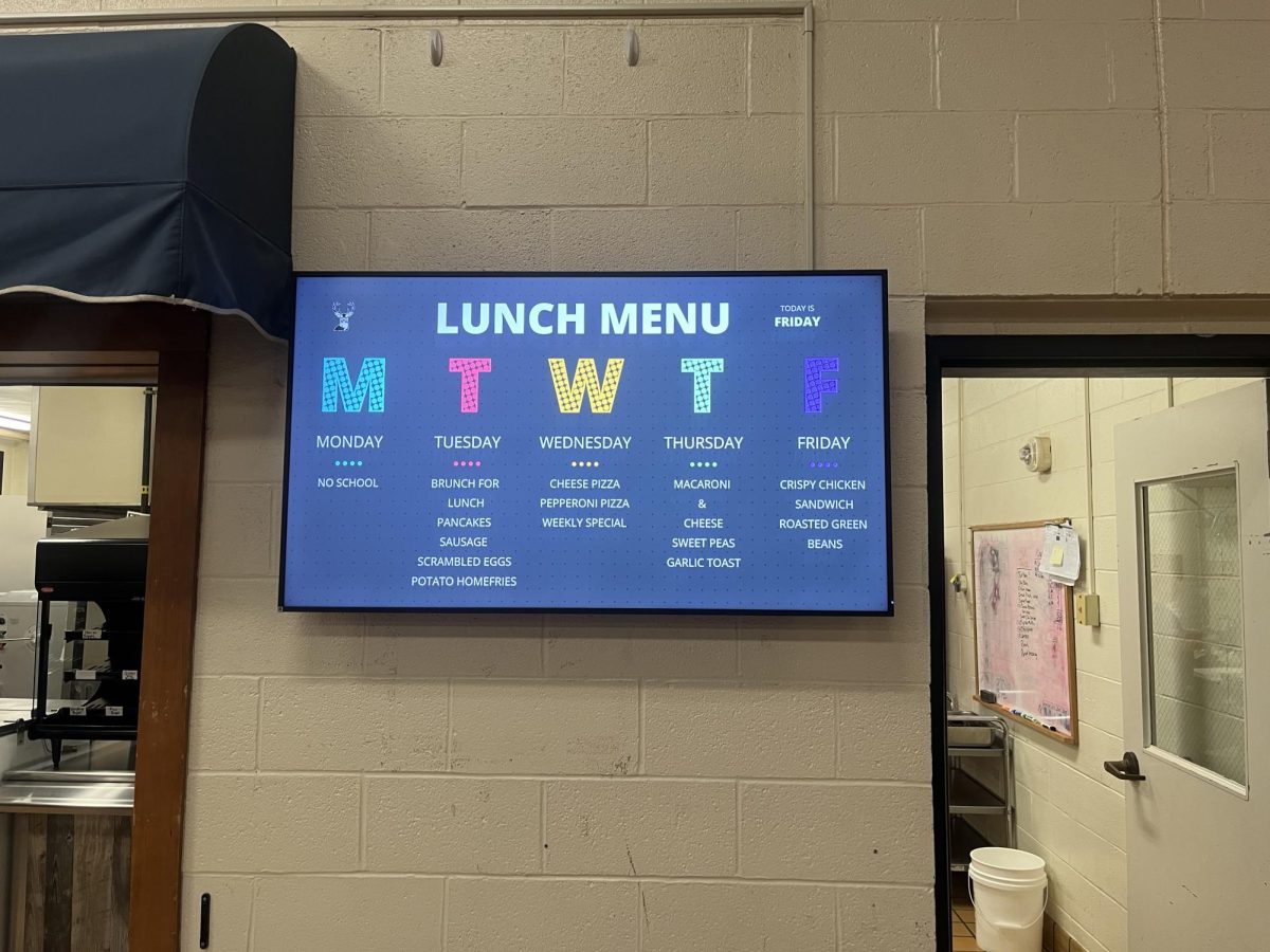 Digital lunch menus are new this year in the BMU cafeteria. This will help with the headache of having to ask or look on the website to see whats for lunch.  September 8, 2023.