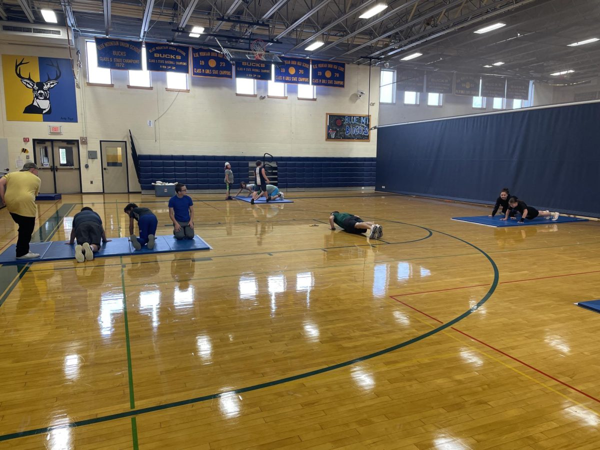  Monday September, 11 P.E Teacher Matt Page is seen showing off proper push up form to students, fitness testing begins next week. 