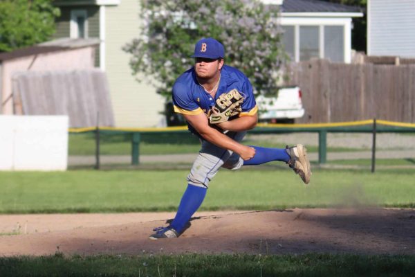 Pitcher Owen Murray pitched the last strike of the game giving the Bucks the win at community field.