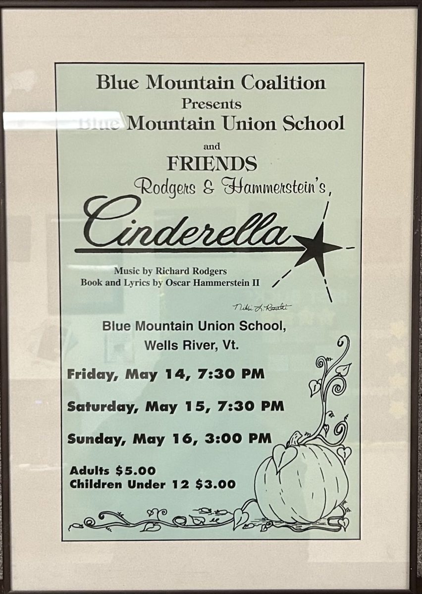 The Cinderella production's playbill from 1999. The play was performed on May 14-16. 