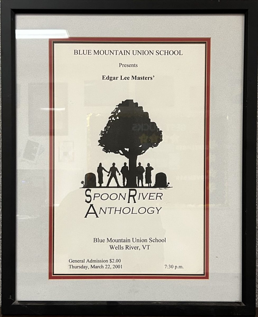 A poster for BMU's March 22, 2001 Musical productions Spoon River Anthology. General Admission $2.00 / Thrusday, March 22, 2001              7:30 p.m