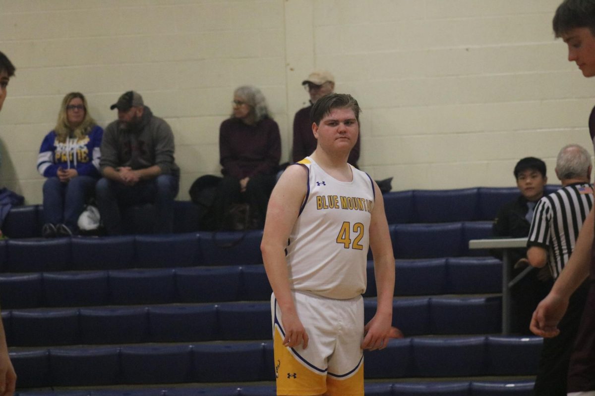 Blue Mountain senior Daniel Gelsleichter prepares for Senior Night on Tuesday, Feb. 17th, 2026. Gelsleichter has been a dedicated member of the basketball program since elementary school.    